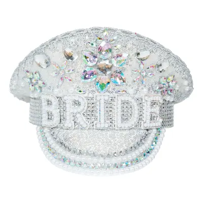 Paljettkeps Bride med Pärlor - One size