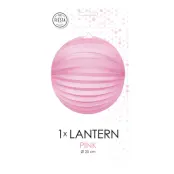 Papperslykta Rund Rosa