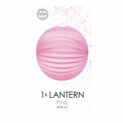 Papperslykta Rund Rosa