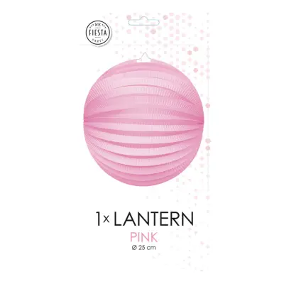 Papperslykta Rund Rosa