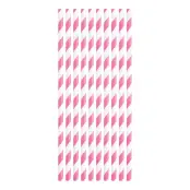 Papperssugrör Mörkrosa Randiga - 10-pack