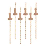 Papperssugrör med Snoppar - 6-pack