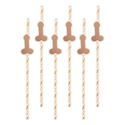 Papperssugrör med Snoppar - 6-pack