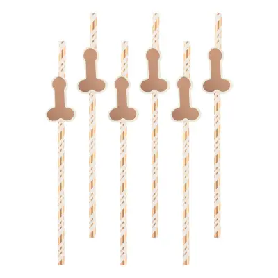 Papperssugrör med Snoppar - 6-pack