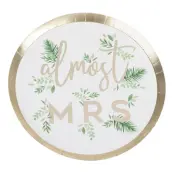 Papperstallrikar Almost Mrs - 8-pack