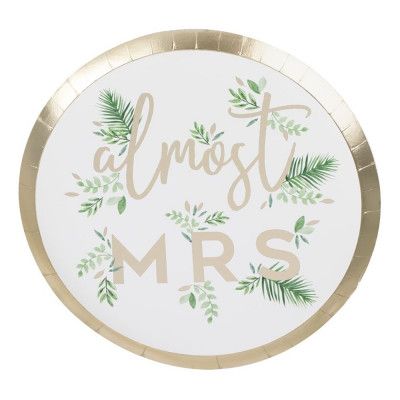 Papperstallrikar Almost Mrs - 8-pack