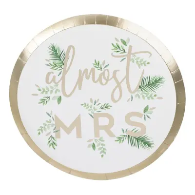 Papperstallrikar Almost Mrs - 8-pack