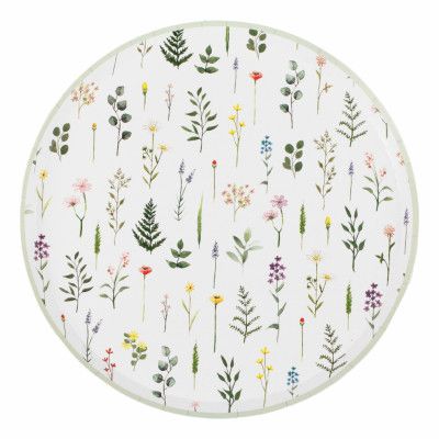 Papperstallrikar Floral Team Bride - 8-pack