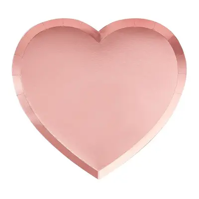 Papperstallrikar Hjärtformade - 8-pack