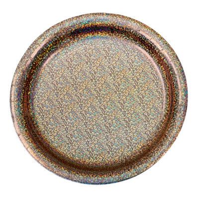 Papperstallrikar Holografiska Roséguld - 8-pack