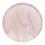 Papperstallrikar Marmor Ljusrosa - 8-pack