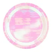 Papperstallrikar Rund Regnbågsskimrande - 6-pack