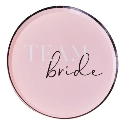Papperstallrikar Team Bride - 8-pack