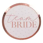 Papperstallrikar Team Bride Rosa/Roséguld