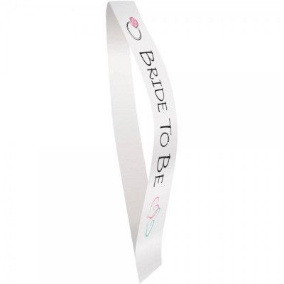 Paradband i vitt för möhippan