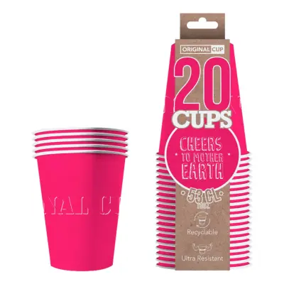 Party Cups Papper Cerise - 20-pack