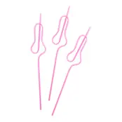 Penis Sugrör Rosa Återanvändbara - 6-pack