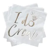 Servetter I Do Crew Guld Metallic - 16-pack