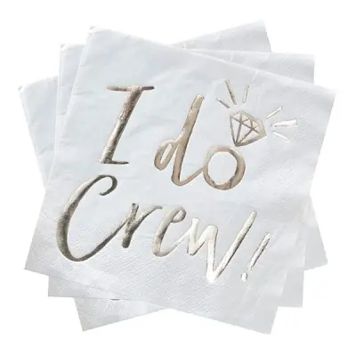 Servetter I Do Crew Guld Metallic - 16-pack