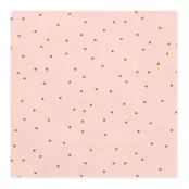 Servetter Prickig Rosa/Guld - 20-pack