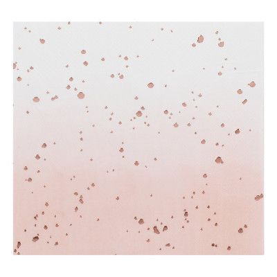 Servetter Prickiga Rosa/Guld