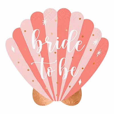 Servetter Snäckskal Bride To Be - 20-pack