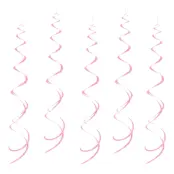 Swirls Ljusrosa Hängande Dekoration - 8-pack