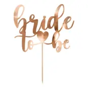 Tårtdekoration Bride To Be Rosé