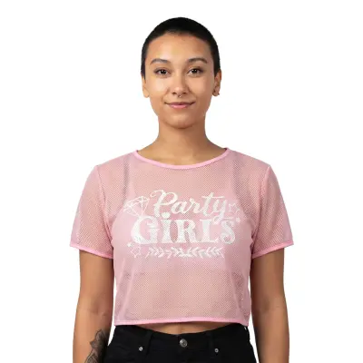 T-shirt i Mesh Party Girls Dam - Large