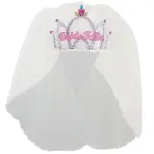 Tiara med slöja för möhippa