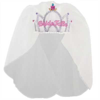 Tiara med slöja för möhippa