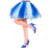 Tyllkjol Vit/Blå - One size