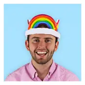 Uppblåsbar Regnbågskrona - One size