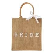 Väska i Jute Bride med Rosett