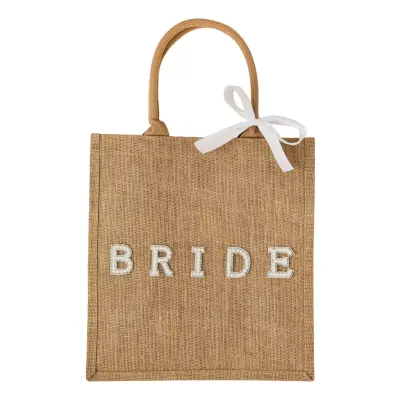 Väska i Jute Bride med Rosett