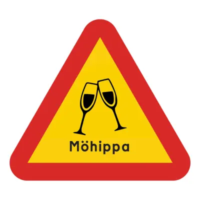 Varningsskylt Möhippa/Svensexa