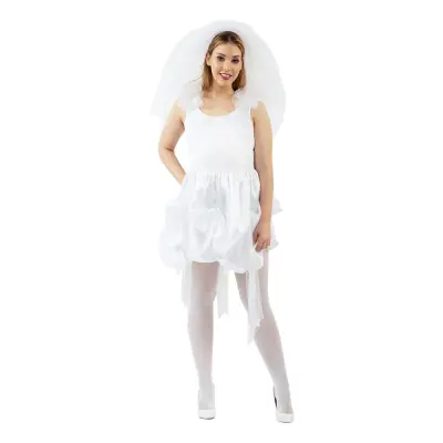 80-tals Brudklänning Maskeraddräkt - Large