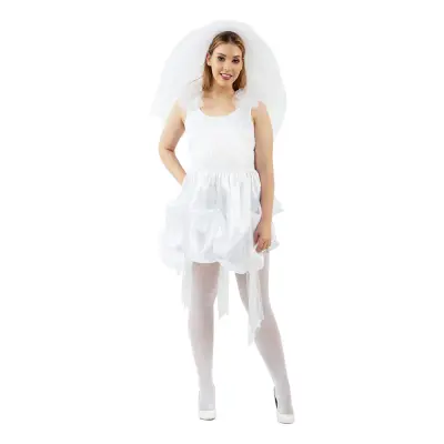 80-tals Brudklänning Maskeraddräkt - Small