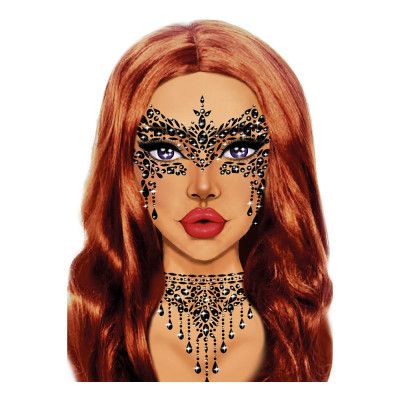 Ansiktssmycken Masquerade Svart - One size