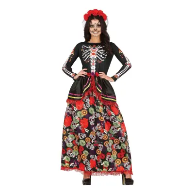 Day of the Dead Klänning Maskeraddräkt - Small
