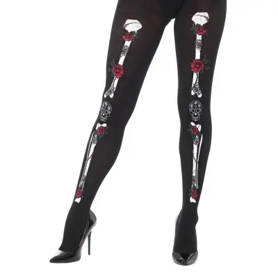 Day of the Dead Strumpbyxor Svarta - One size