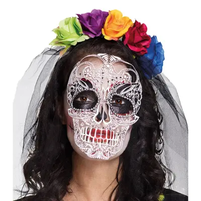 Diadem med Mask Day of the Dead - One size
