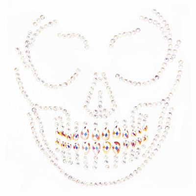 Face Jewels Dödskalle Glow in the Dark