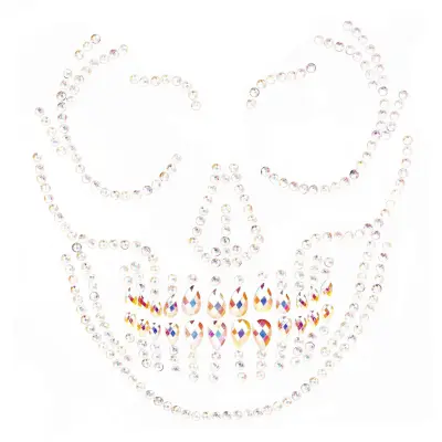 Face Jewels Dödskalle Glow in the Dark