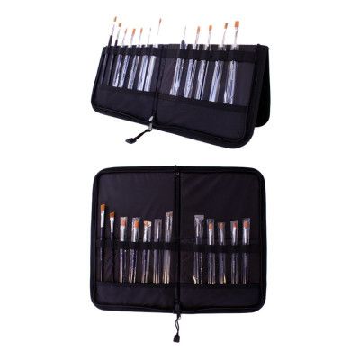 Hopfällbar Sminkborstväska