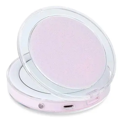 Ihopfällbar LED Sminkspegel - Rosa