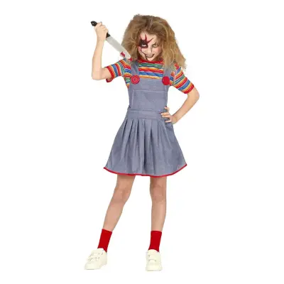 Mördardocka Klänning Barn Maskeraddräkt - Medium