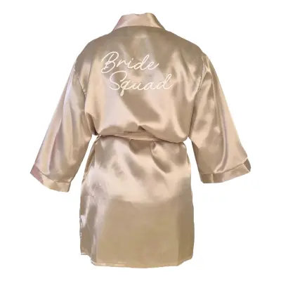 Morgonrock Bride Squad Créme - One size