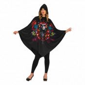 Poncho med Huva Day of the Dead - Large