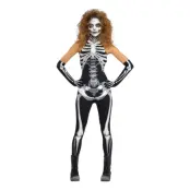 Skelett Jumpsuit Maskeraddräkt - Medium
